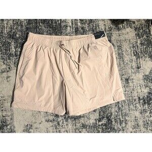 VRST Men's 5" Everyday Shorts Light Pink Crepe Size Large Mesh Lining Drawstring